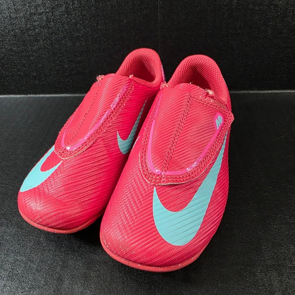 Nike Mercurial Vapor 15 Club Pink Blue Kids Soccer Cleats FQ8290-800 Size 11C